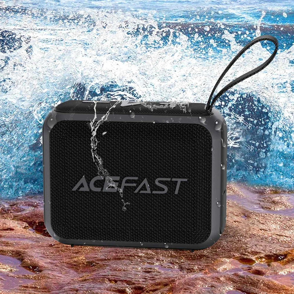 Ausinės Acefast „Fadad K4 Go Bluetooth 5.4“ belaidis garsiakalbis – juodas