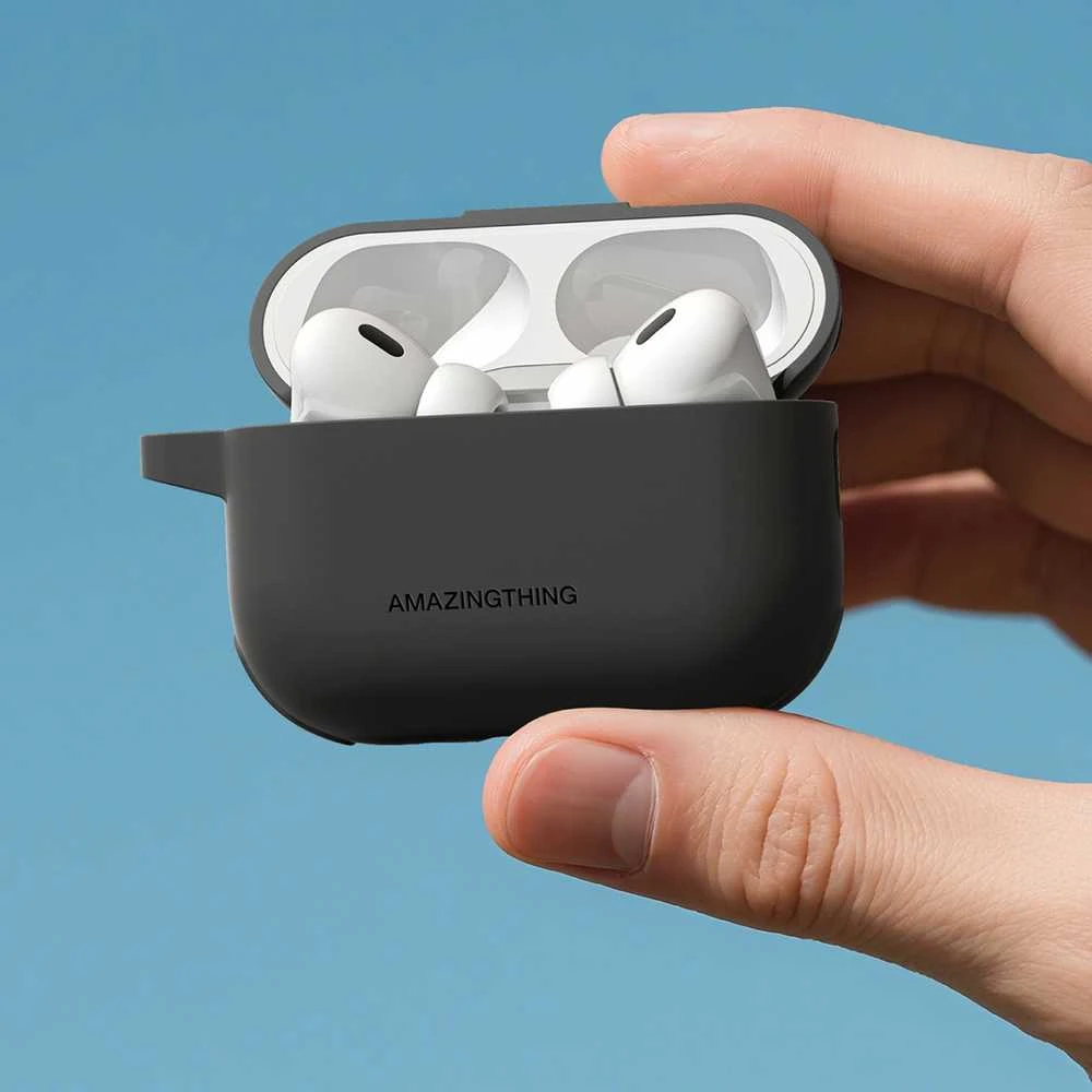 „AmazingThing Omni Case Titan“ dėklas, skirtas „AirPods Pro 3“ - juodas