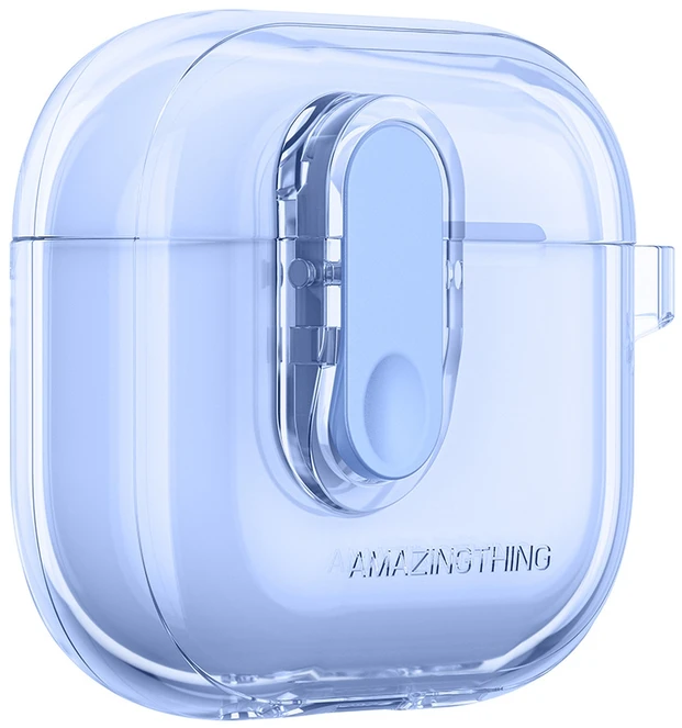 „AmazingThing“ minimalaus dizaino dėklas, skirtas „AirPods 4“ ausinėms – ultramarino spalvos