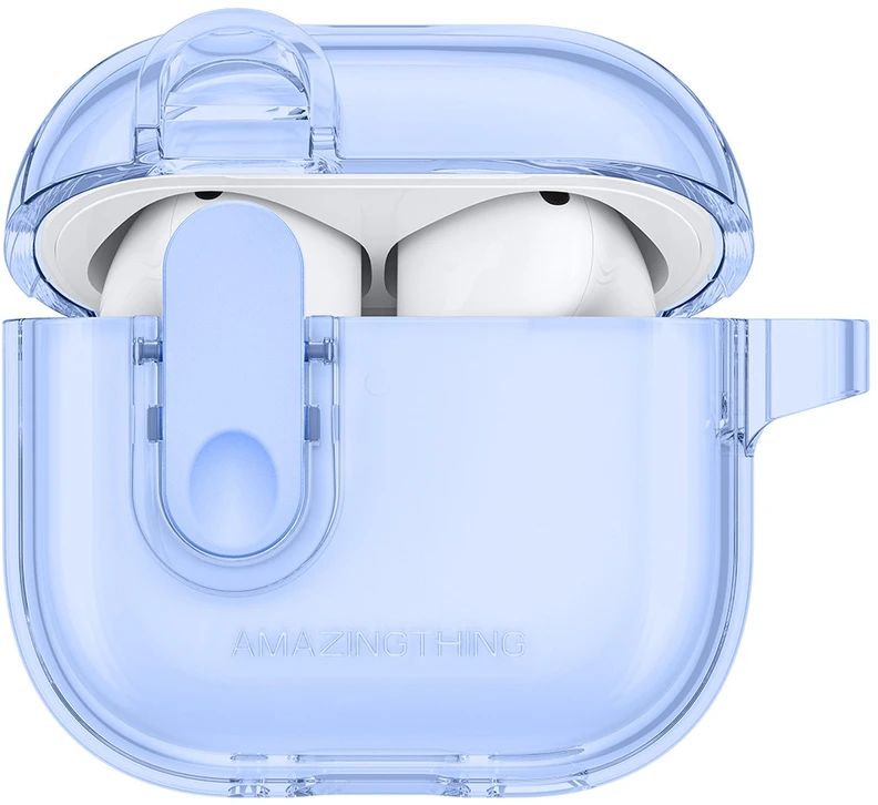 „AmazingThing“ minimalaus dizaino dėklas, skirtas „AirPods 4“ ausinėms – ultramarino spalvos