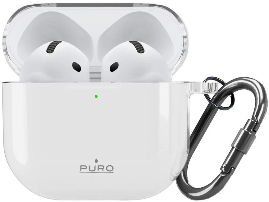 Puro 0.3 „Nide“ dėklas, skirtas „AirPods 4“ – permatomas