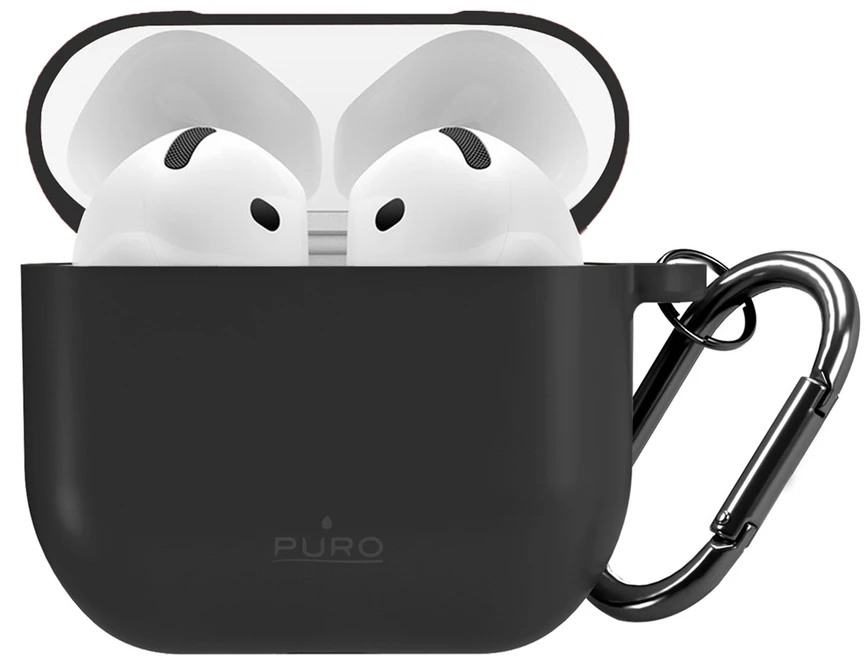 Dėklas Puro Icon Case for AirPods 4 - Juodas