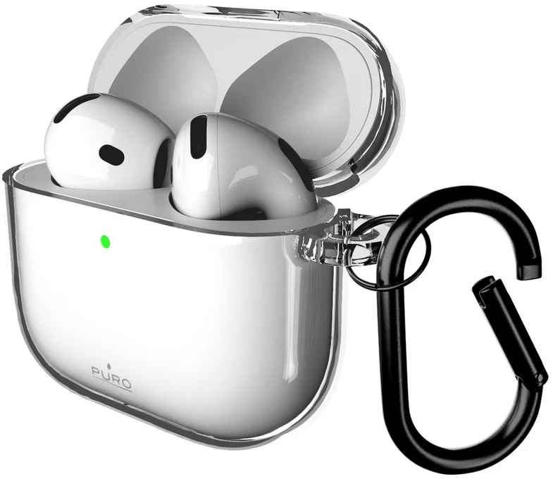 Puro 0.3 „Nide“ dėklas, skirtas „AirPods 4“ – permatomas