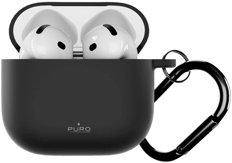 Dėklas Puro Icon Case for AirPods 4 - Juodas