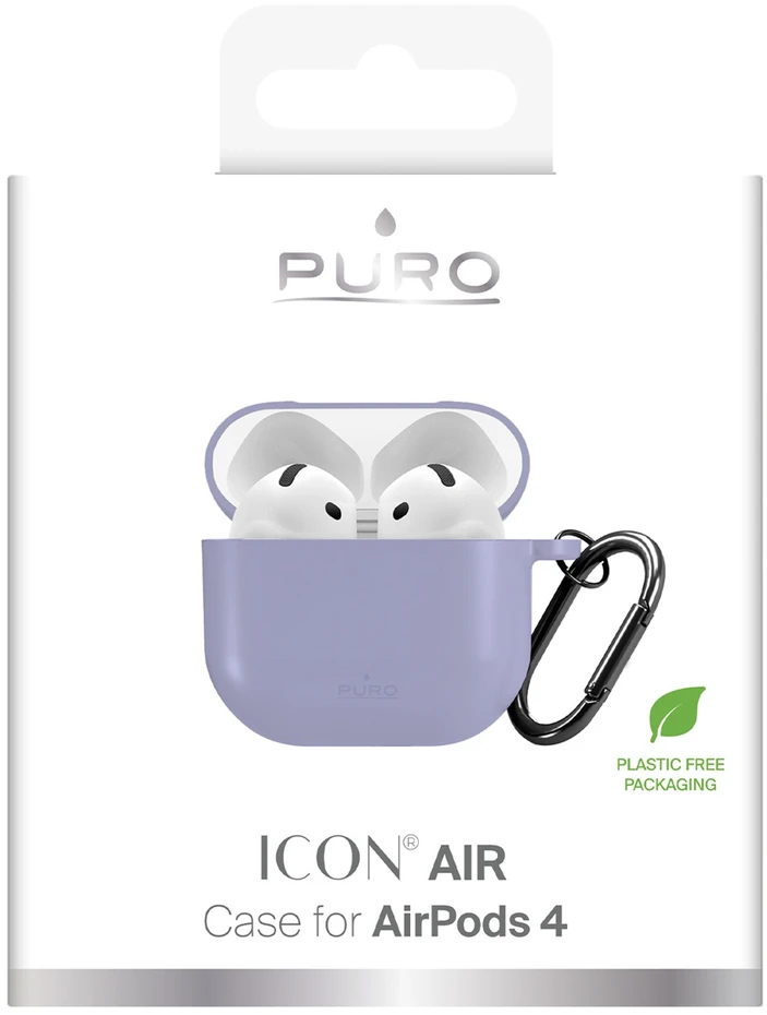 Dėklas Puro Icon Case for AirPods 4 - Violetinė