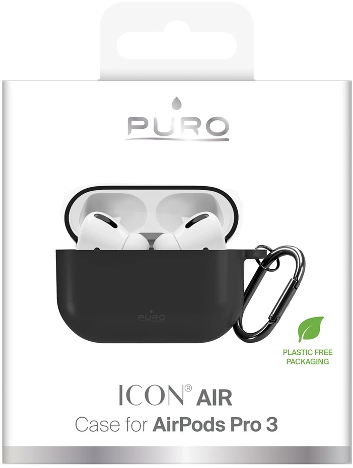 Dėklas Puro Icon Case for AirPods Pro 3 - Juodas