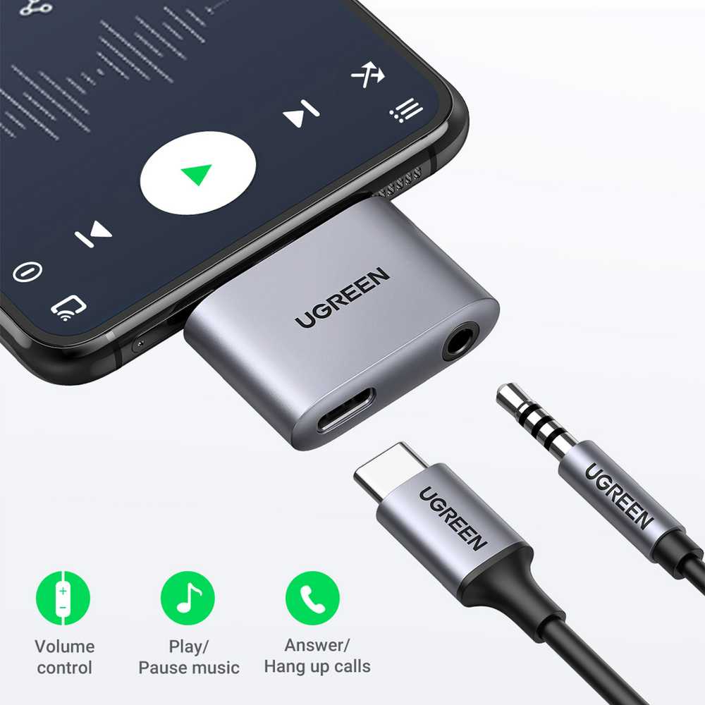 UGREEN CM231 USB-C – USB-C 3,5 mm adapteris