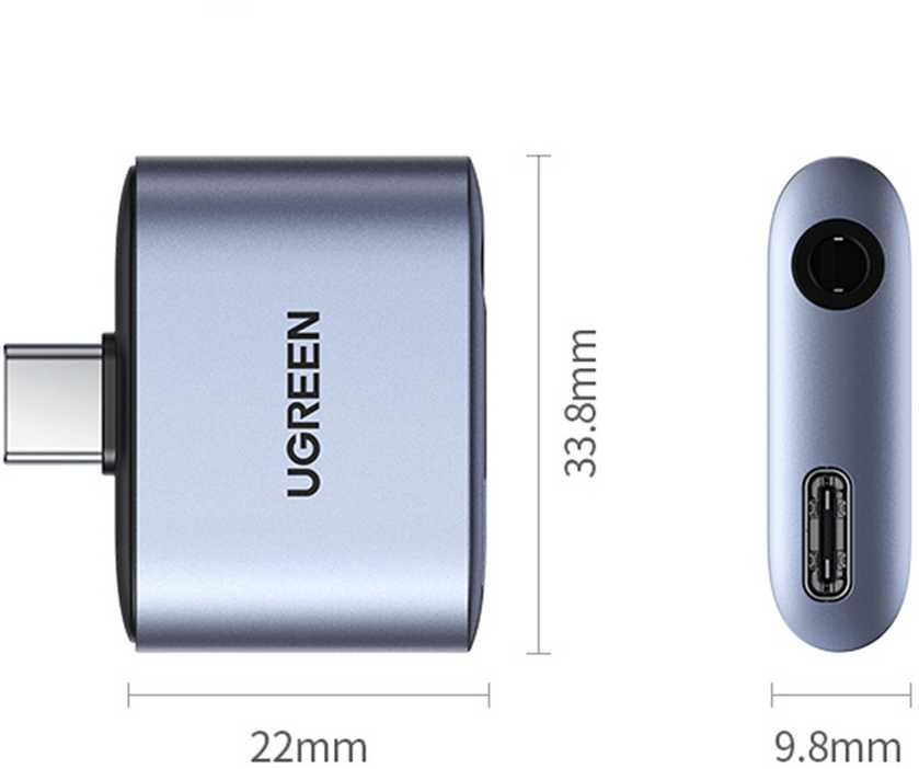 UGREEN CM231 USB-C – USB-C 3,5 mm adapteris