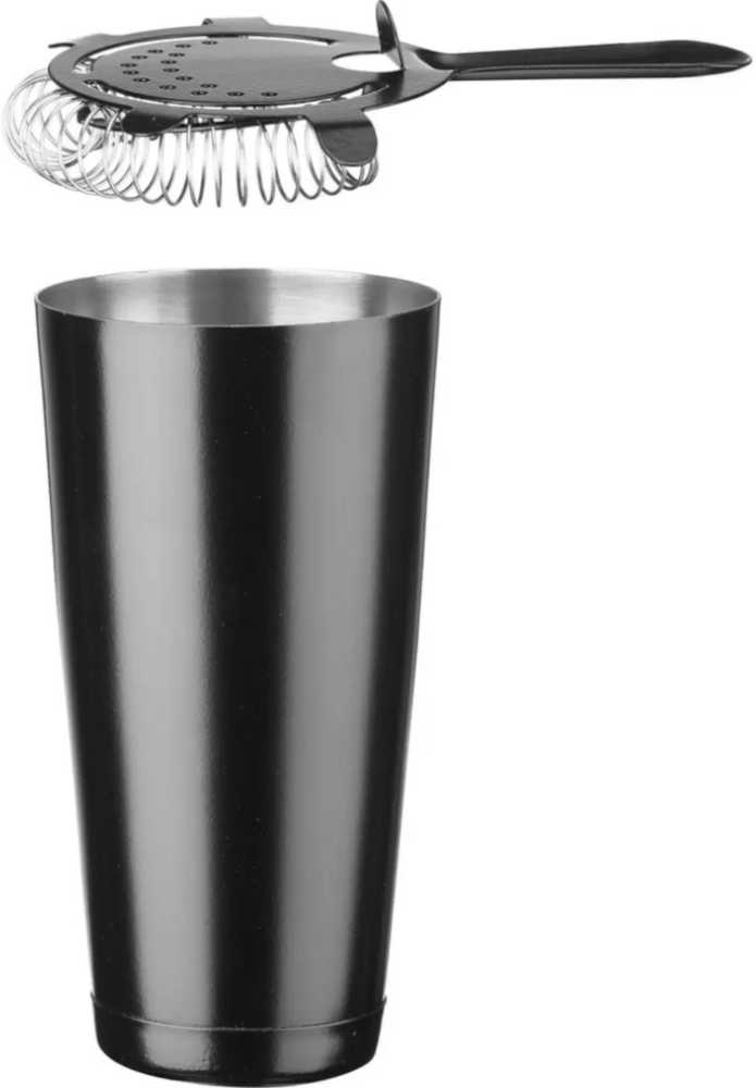 Bar Up Barmeno rinkinys vamzdeliuose purtyklėje jigger sietelio maišymo šaukštas - juodas