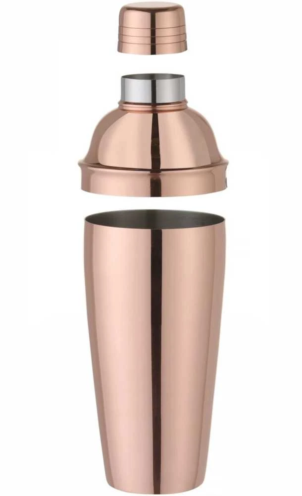 Bar Up 3 dalių barmeno plaktuvas gėrimams ir kokteiliams Cobbler 0,8 l - varinis