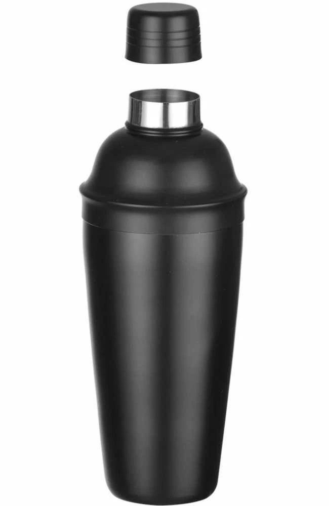 Bar Up 3 dalių barmeno plaktuvas gėrimams ir kokteiliams Cobbler 0,8 l - juodas