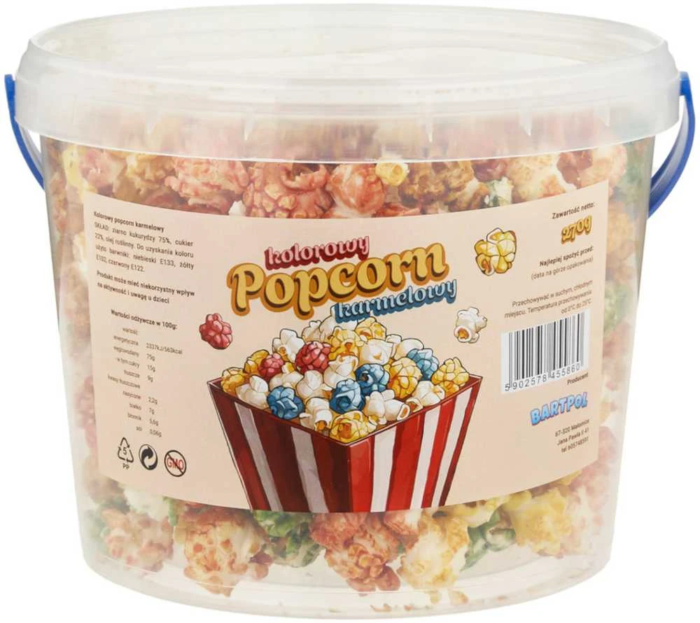 Bartpol PopCorn paruoštas karamelės spalvos 270g / 2L
