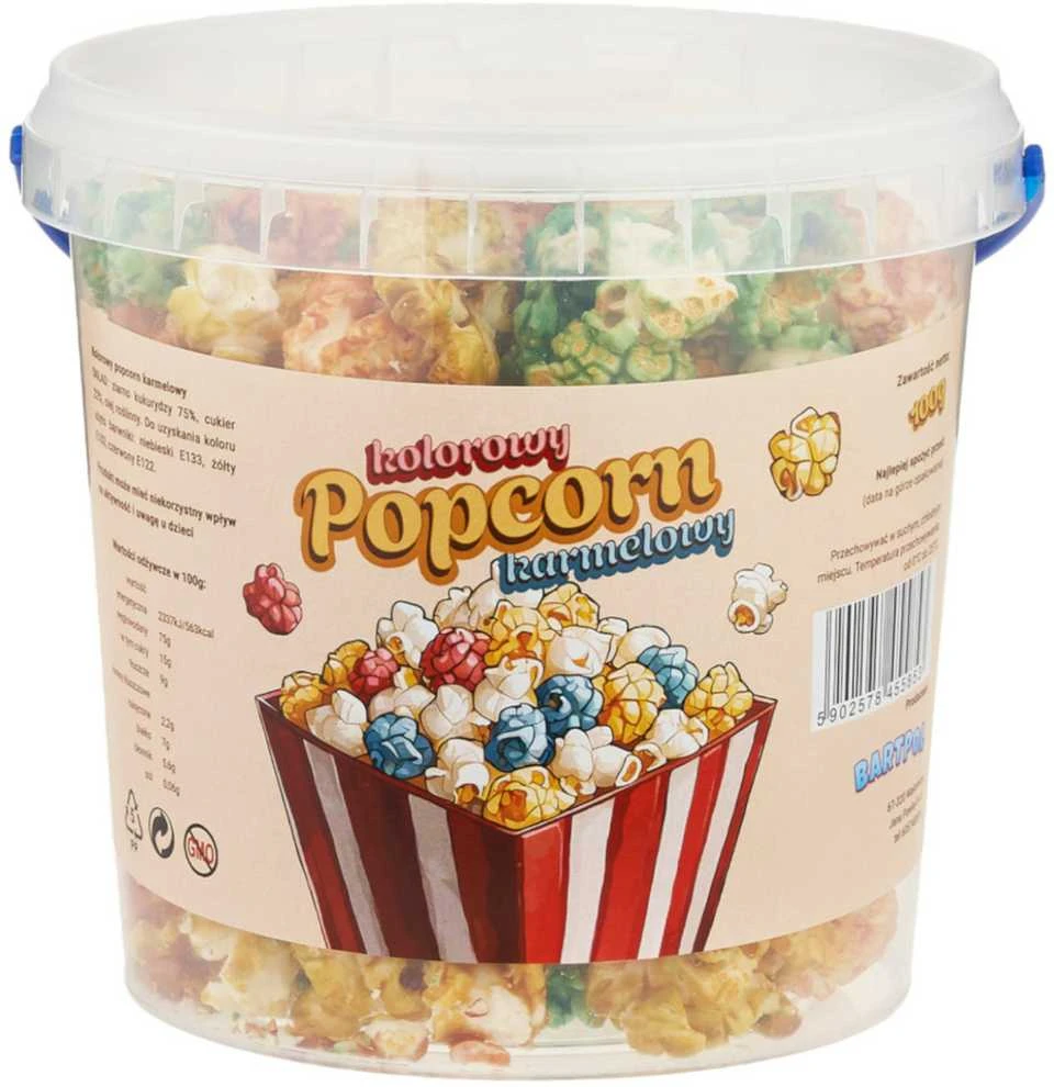 Spalvoti spragėsiai Bartpol skaidriame kibirėlyje 100g
