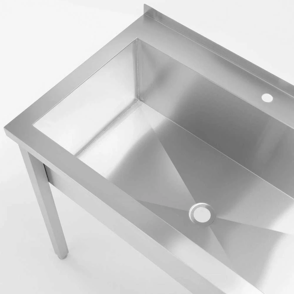 Vieno dubens kriauklė virtuvei „Budget Line STAL“ 1000 x 600 x 850 mm - „Hendi 811023“
