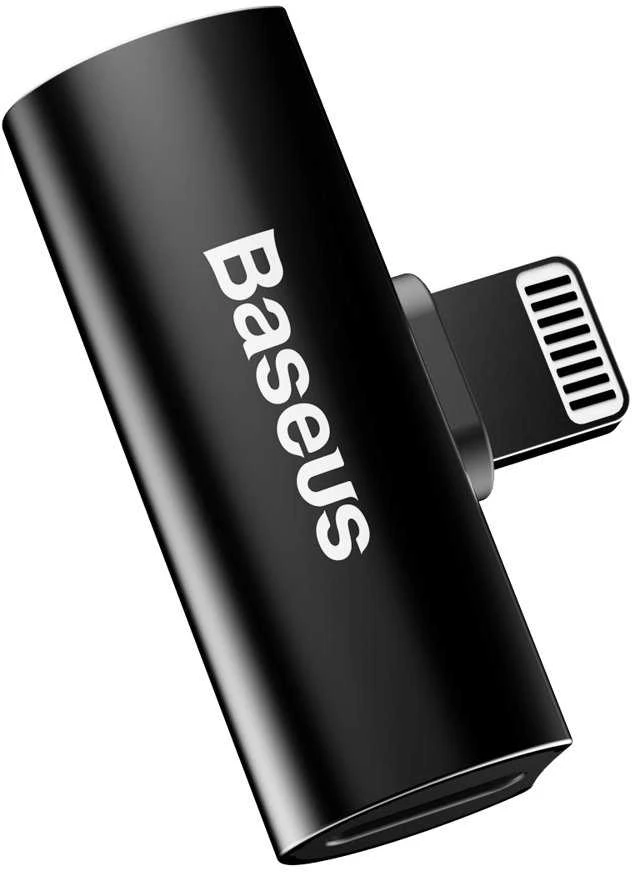Baseus L46 audio adapteris Lightning-2x Lightning - Juoda