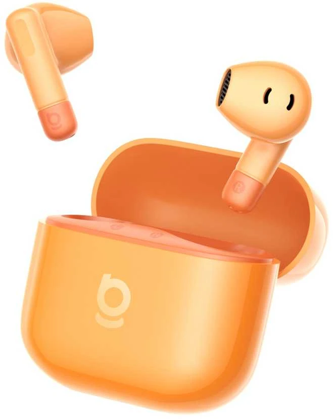 Baseus Bass BS2 Lite ausinės su įkrovimo dėklu, oranžinės