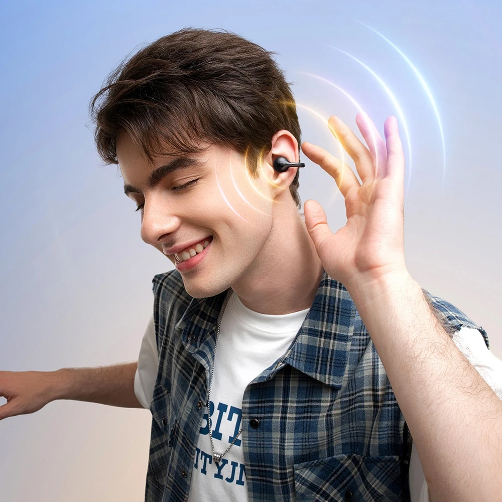 Baseus Belaidės Bluetooth 6.0 ausinės Bass BC1 su įkrovimo dėklu, juodos