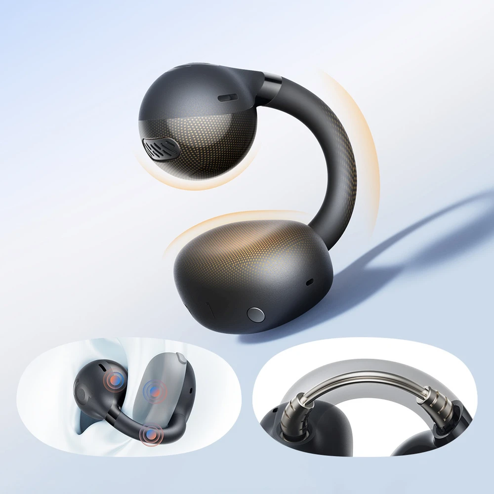 Baseus Belaidės Bluetooth 6.0 ausinės Bass BC1 su įkrovimo dėklu, juodos