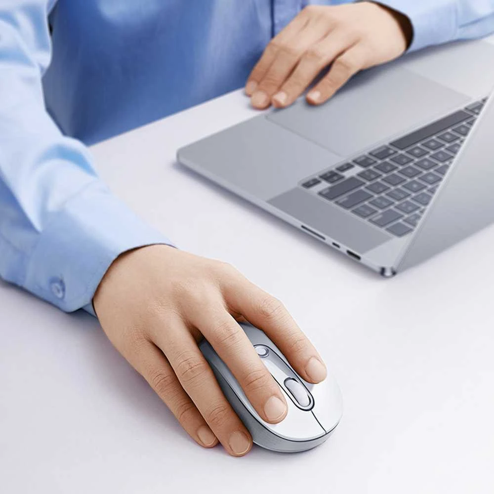 Baseus F02 Belaidė Ergonomiška Bluetooth Pelė - Balta