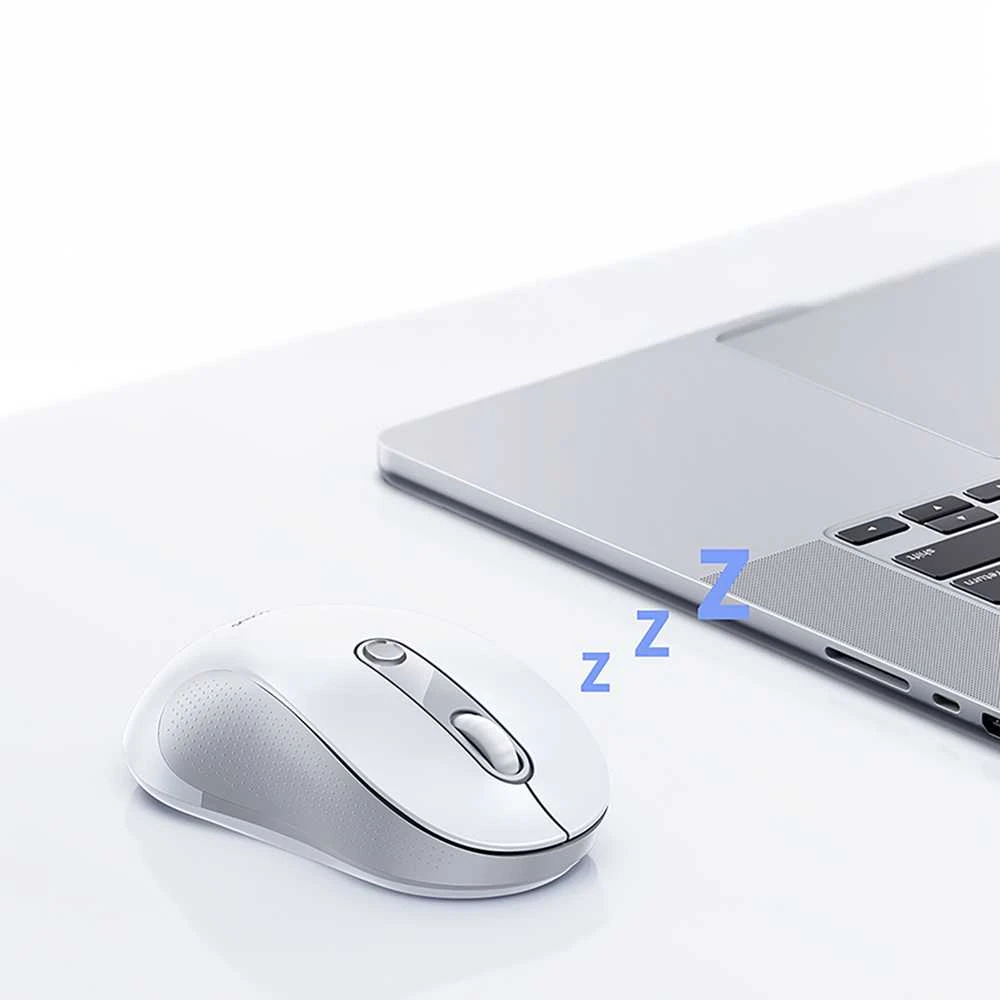 Baseus F02 Belaidė Ergonomiška Bluetooth Pelė - Balta
