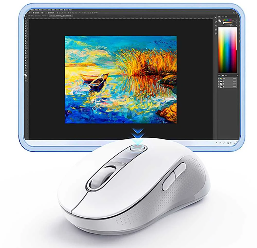 Baseus F02 Ergonominė Bevielė Pelė USB 2.4GHz - Balta