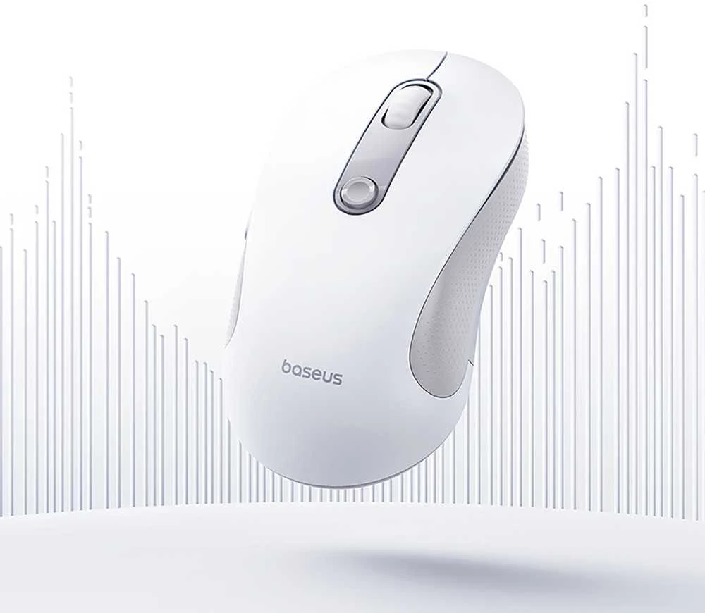 Baseus F02 Ergonominė Bevielė Pelė USB 2.4GHz - Balta
