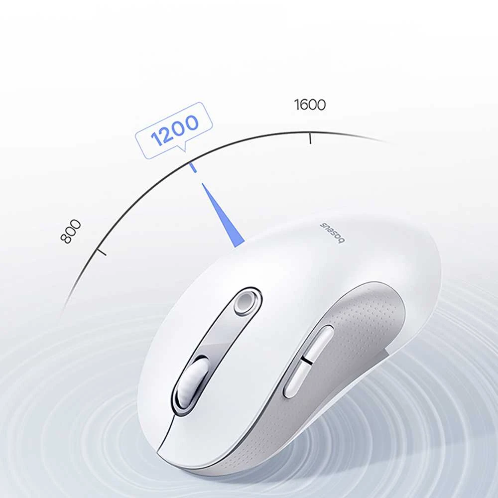 Baseus F02 Ergonominė Bevielė Pelė USB 2.4GHz - Balta