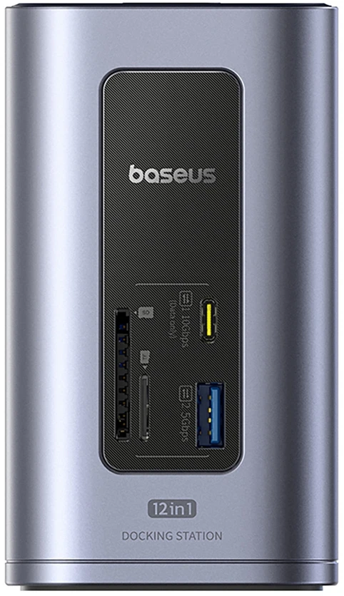 Jungčių stotelė / adapteris 1in12 USB C kištukas - 2xHDMI RJ45 SD/TF USB3 NU1 Air Spacemate BASEUS