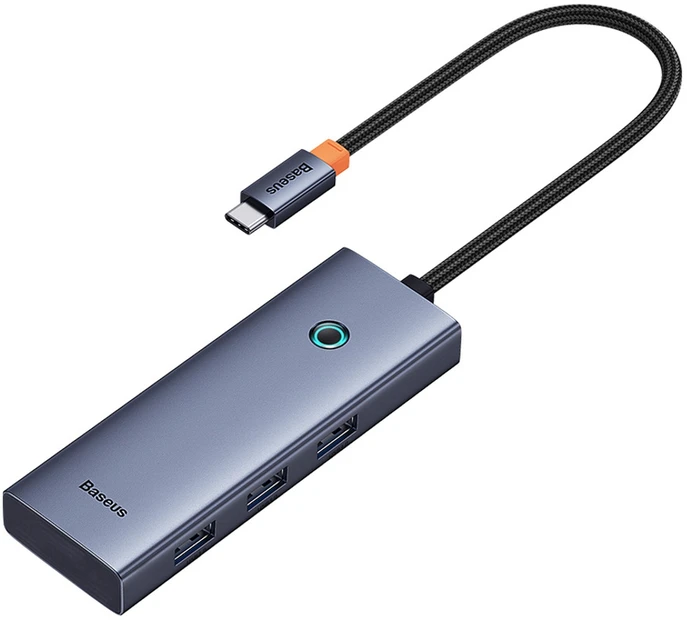 „Baseus UltraJoy“ serijos 5w1 USB-C | 1x HDMI4K@30Hz | 4x USB-A 3.0 pilka