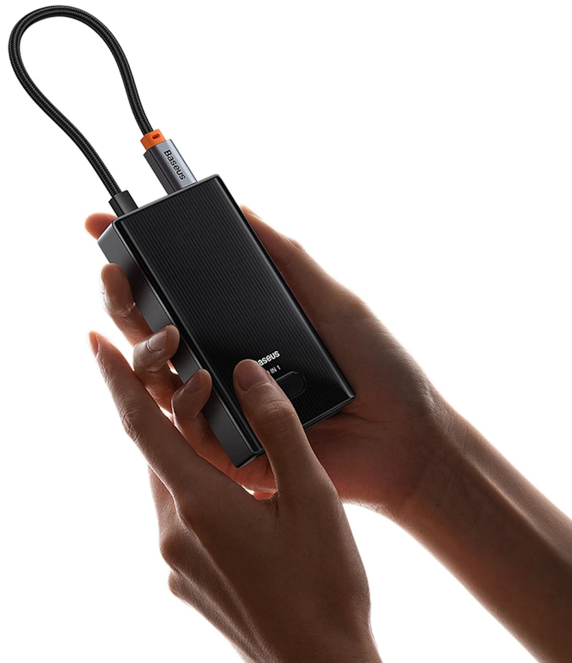 Baseus PioneerJoy 4 x USB-A 3.0 USB-C šakotuvas – pilkas