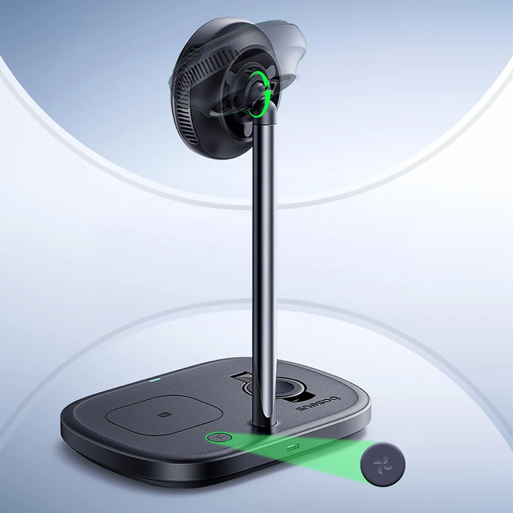 „Baseus EnerFill FS41 3in1“ aušinamas nešiojamas įkroviklis su ES kištuku, 45 W, USB-C į USB-C laidu - juodas
