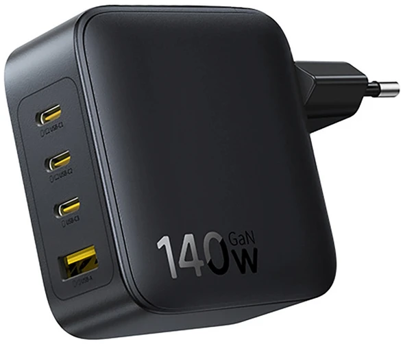 Baseus Sieninis įkroviklis EnerFill FH11 140W USB-A + 3xUSB-C QC PD3.1, juodas