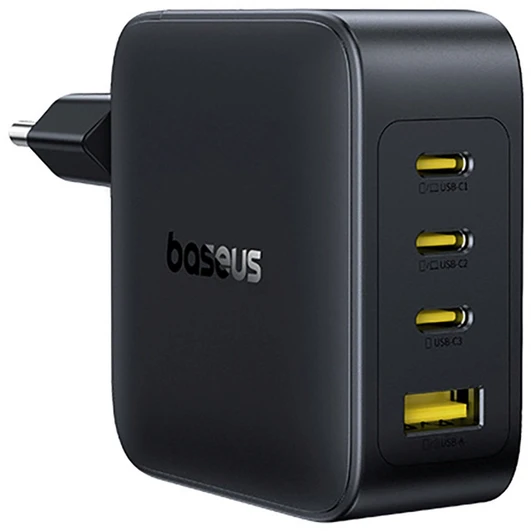 Baseus Sieninis įkroviklis EnerFill FH11 140W USB-A + 3xUSB-C QC PD3.1, juodas