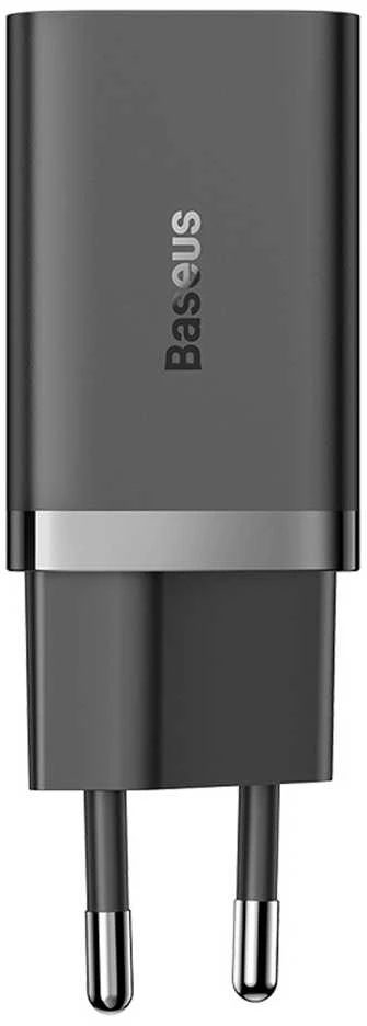 Sieninis įkroviklis Baseus GaN5 40W, 2x USB C (juodas)