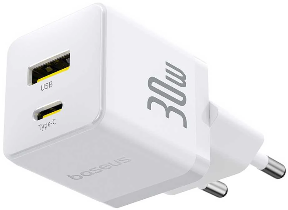 Baseus Palm 30W USB-C USB-A - balta