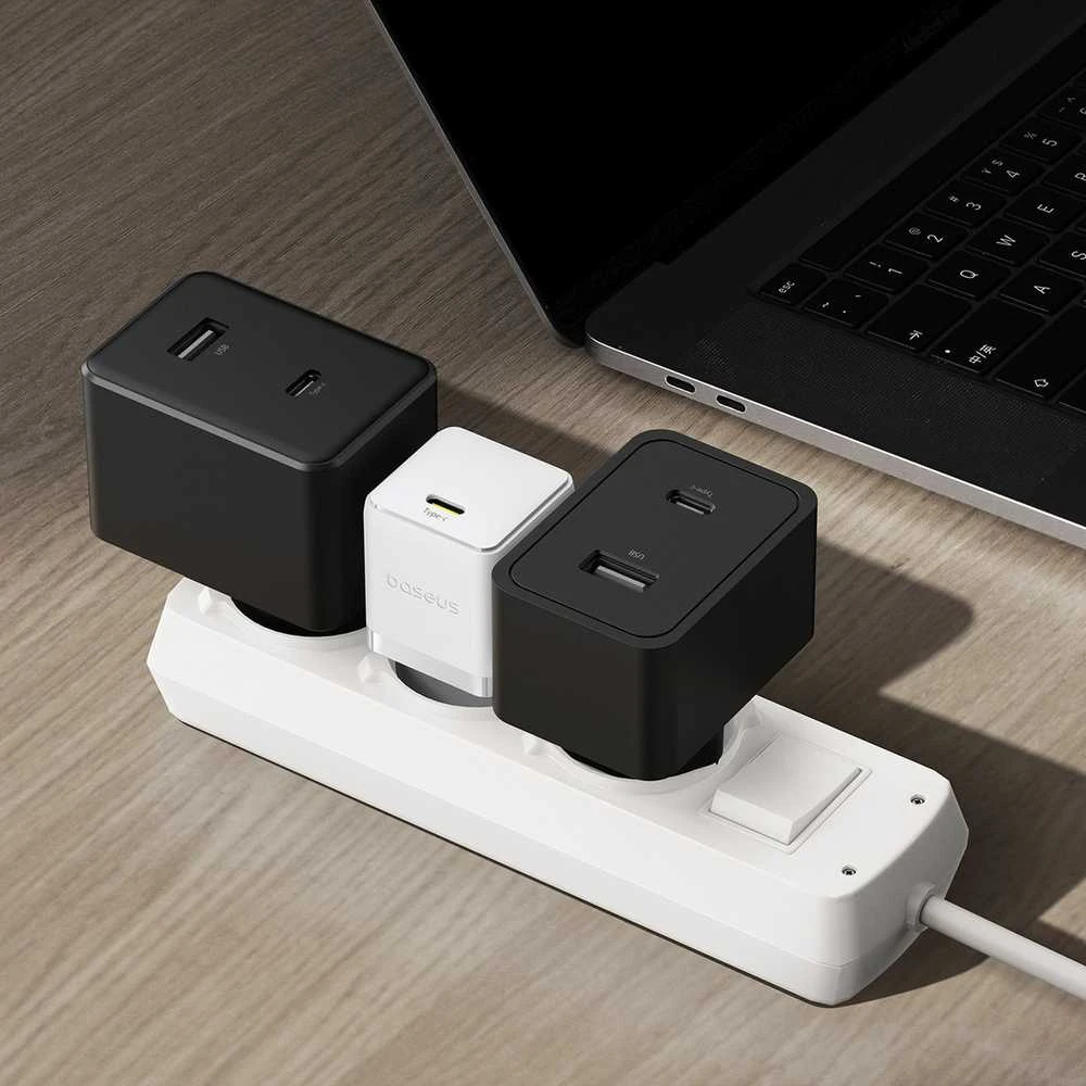 Baseus Sieninis įkroviklis Palm 20W USB-C QC3.0 PD3.0, baltas