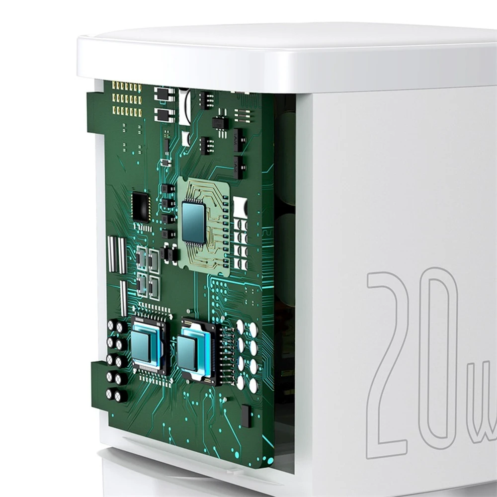 Įkroviklis jungiama į tinklą Baseus Cube 20W PD USB-C - balta