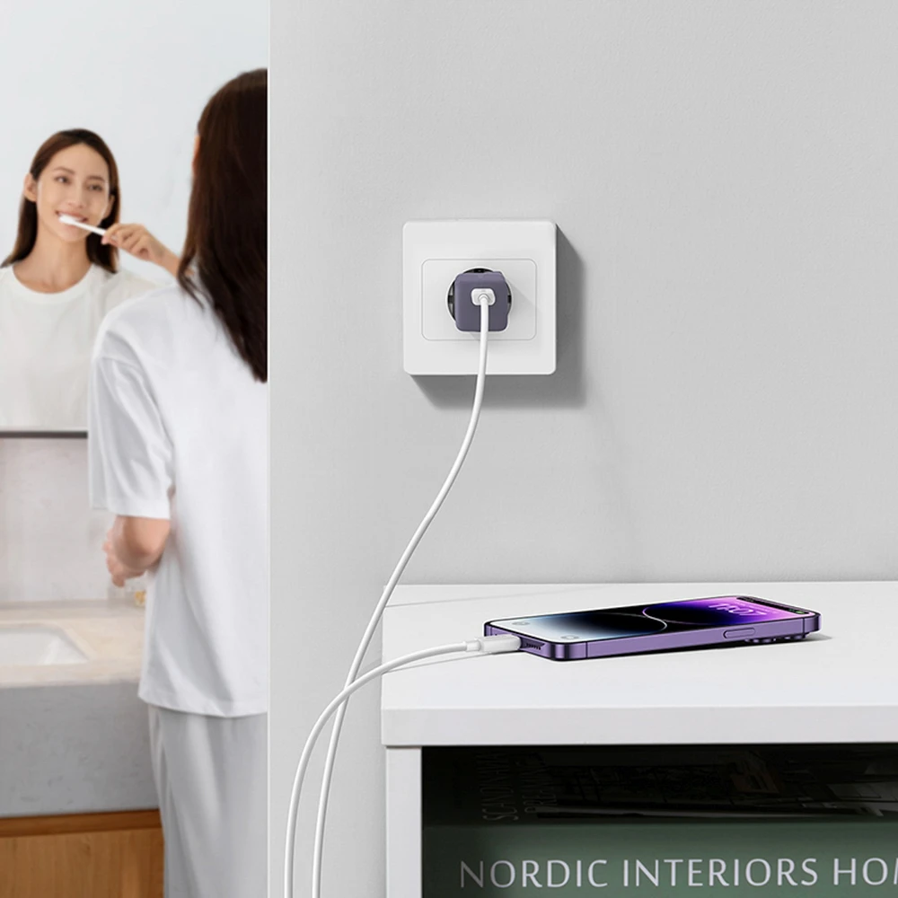 Baseus GaN5 30W USB-C EU - violetinė