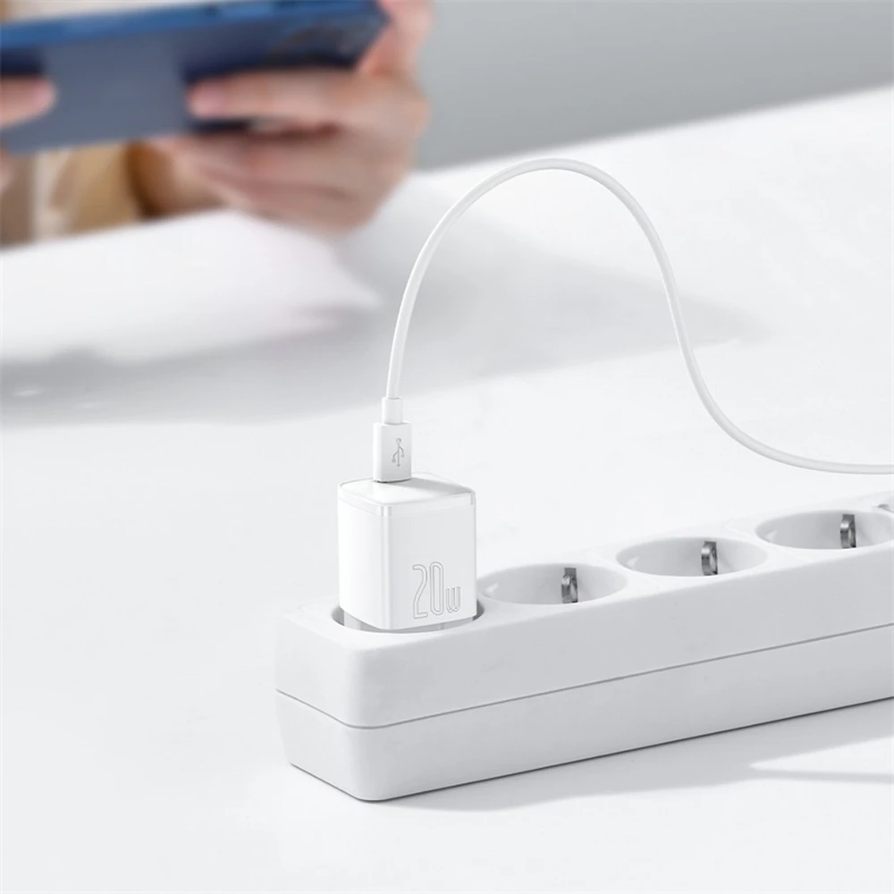 Įkroviklis jungiama į tinklą Baseus Cube 20W PD USB-C - balta