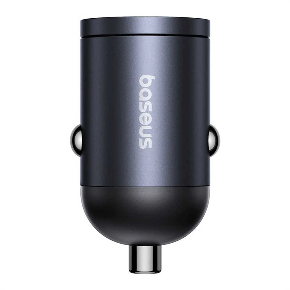 „Baseus Tiny Star“ mini automobilinis įkroviklis USB-A/USB-C, 30 W, „Cosmic Juodas“