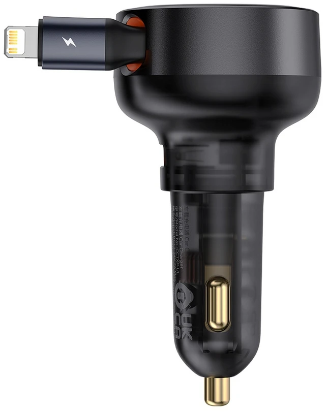 „Baseus Enjoyment Pro 55W USB-A“ su ištraukiamu „Lightning“ laidu - juoda