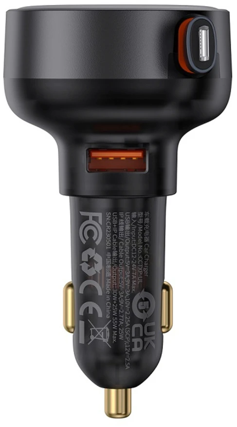 „Baseus Enjoyment Pro 55W USB-A“ su ištraukiamu „Lightning“ laidu - juoda