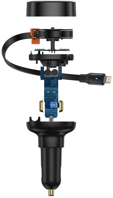 „Baseus Enjoyment Pro 55W USB-A“ su ištraukiamu „Lightning“ laidu - juoda