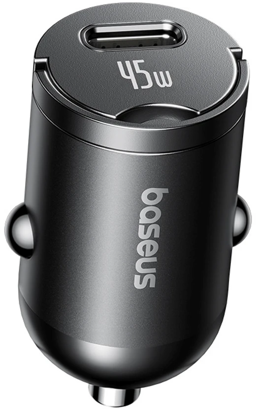 Įkroviklis automobilinis pakrovėjas Baseus PrimeTrip VP2 45W USB-C su kabeliu 60W USB-C į USB-C 1m - juoda