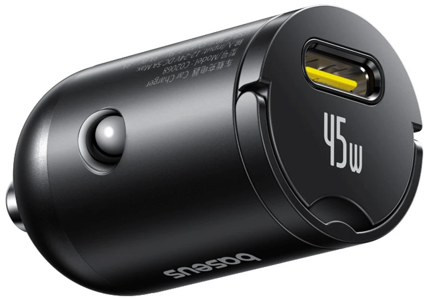 Įkroviklis automobilinis pakrovėjas Baseus PrimeTrip VP2 45W USB-C su kabeliu 60W USB-C į USB-C 1m - juoda
