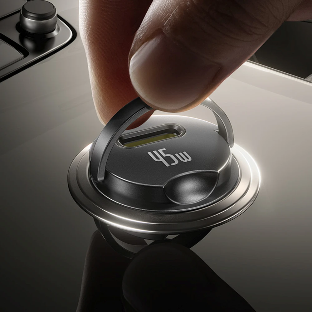 Įkroviklis automobilinis pakrovėjas Baseus PrimeTrip VP2 45W USB-C su kabeliu 60W USB-C į USB-C 1m - juoda