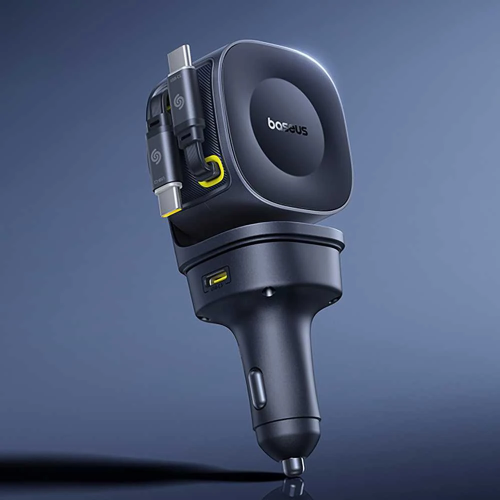 „Baseus PrimeTrip VR2 Max 60W“ su ištraukiamais USB-C laidais - juoda