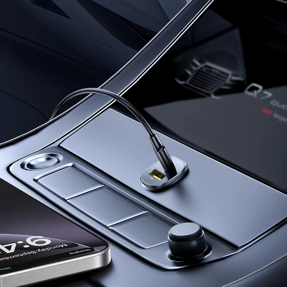 Baseus Automobilinis įkroviklis GoTrip 30W 12-24V USB-A + USB-C QC PD, juodas