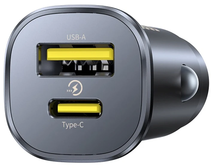 Baseus Automobilinis įkroviklis GoTrip 30W 12-24V USB-A + USB-C QC PD, juodas