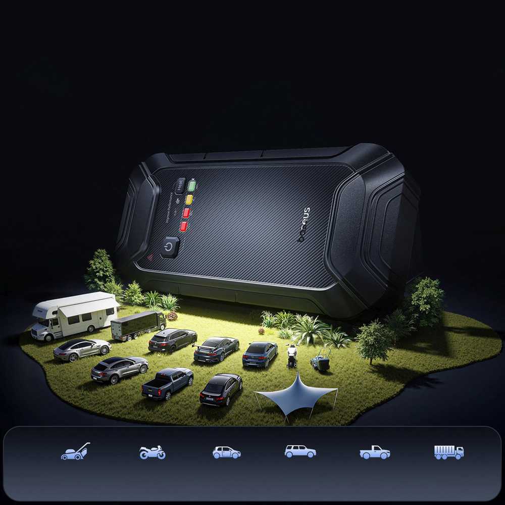 Išorinis akumuliatorius (Powerbank) su automobilio užvedimo funkcija max 5000A 44.4Wh su PTC pašildymu IP55 USB-A/USB-C 15W PrimeTrip VJ1 BASEUS